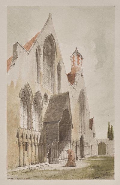 Arquitectura pintoresca en París, Gante, Amberes, Ruan: Hospicio de los Ancianos, Gante, Bélgica de Thomas Shotter Boys