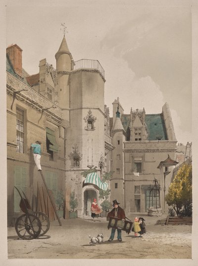 Arquitectura pintoresca en París, Gante, Amberes, Ruan: Hôtel Cluny, París de Thomas Shotter Boys