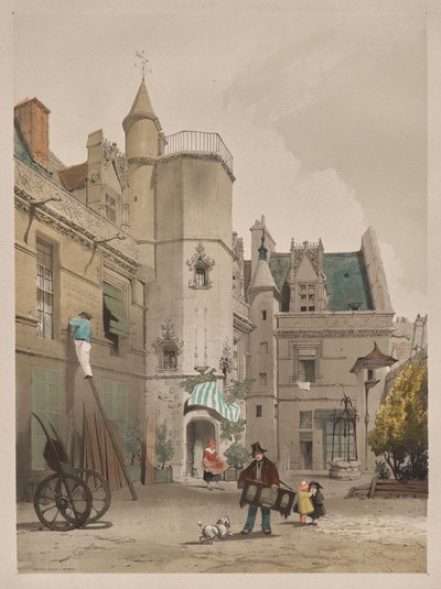 Arquitectura pintoresca en París, Gante, Amberes, Ruan: Hôtel Cluny, París de Thomas Shotter Boys