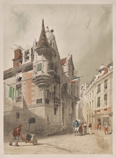 Arquitectura pintoresca en París, Gante, Amberes, Rouen: Hôtel de Sens, París de Thomas Shotter Boys
