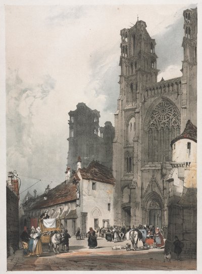 Arquitectura pintoresca en París, Gante, Amberes, Ruan: Laon, Francia de Thomas Shotter Boys