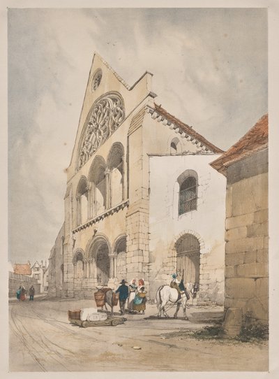 Arquitectura pintoresca en París, Gante, Amberes, Ruan: San Andrés, Chartres, Francia de Thomas Shotter Boys