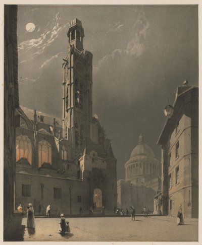 Arquitectura pintoresca en París, Gante, Amberes, Rouen: St. Etienne du Mont y el Panteón, París de Thomas Shotter Boys