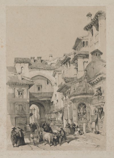 Bocetos Pintorescos en España: Puerta de la Vivarrambla, Granada de Thomas Shotter Boys