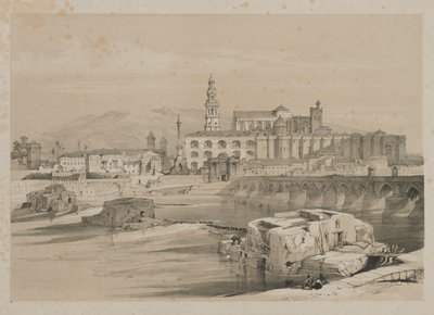 Bocetos pintorescos en España: Restos de un puente romano sobre el Guadalquivir, Córdoba, 1837 de Thomas Shotter Boys