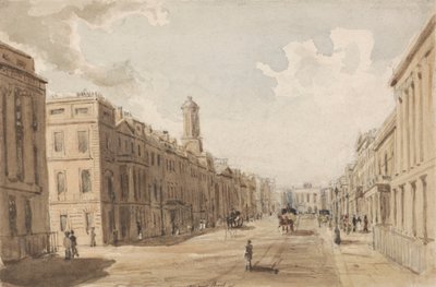 Regent Street, mirando hacia Piccadilly desde Waterloo Place de Thomas Shotter Boys