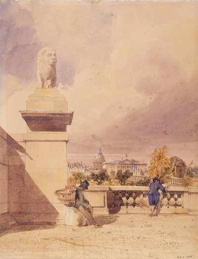 El puente de la Concordia visto desde la terraza de las Tullerías de Thomas Shotter Boys