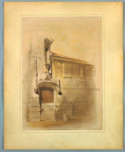 Página de título, "Arquitectura pintoresca en París, Gante, Amberes, Ruan, etc." de Thomas Shotter Boys