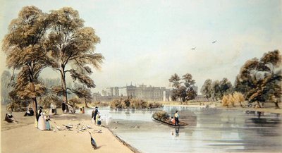 Vista del Palacio de Buckingham desde el Parque St. James, de 