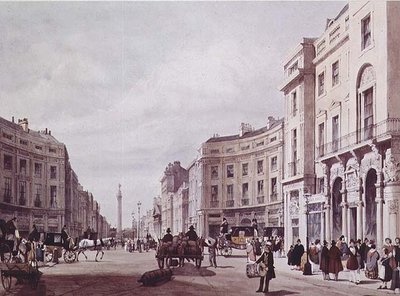Vista de Regent Street, mirando hacia la columna del Duque de York de Thomas Shotter Boys