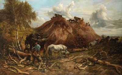 Despejando el bosque para el camino de hierro de Thomas Sidney Cooper