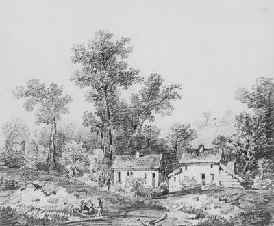 Paisaje de granja (del álbum de recortes McGuire) de Thomas Sidney Cooper