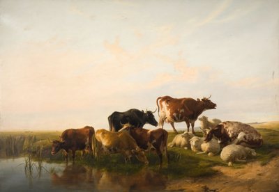 Paisaje con Ganado y Ovejas, 1872 de Thomas Sidney Cooper