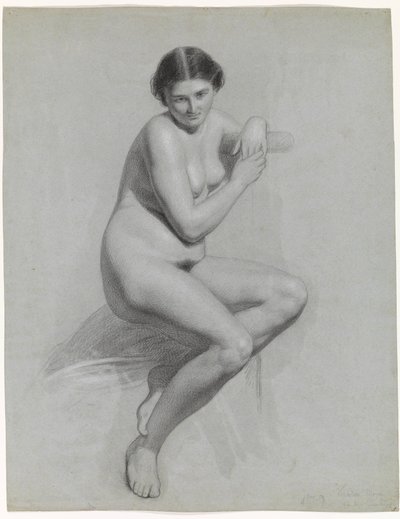 Desnudo femenino sentado de Thomas Simon Cool