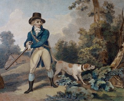 La caza de la liebre, grabado de Thomas Simpson (1765-1801) de Thomas Simpson