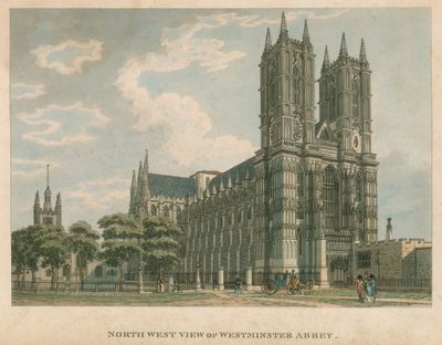 Vista noroeste de la Abadía de Westminster, Londres de Thomas Snr. Malton