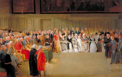 Hospital de Cristo, Día de San Mateo, 1798 de Thomas Stothard