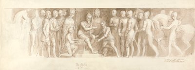 Diseño para la Gran Escalera, el Palacio de Buckingham, el Centro & 2d de Thomas Stothard
