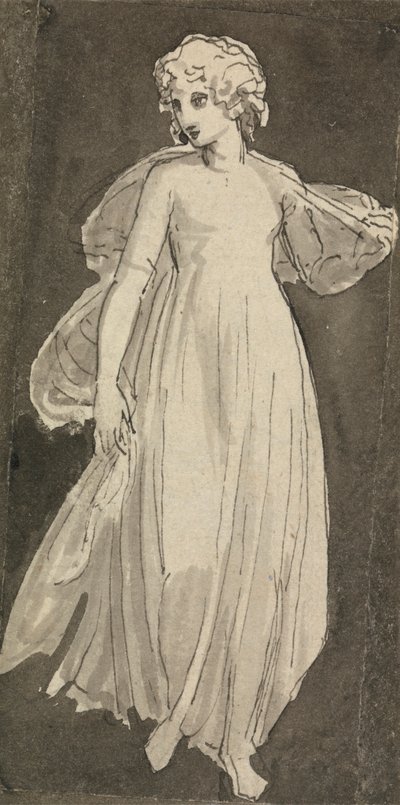 Chica, de cuerpo entero, de frente de Thomas Stothard