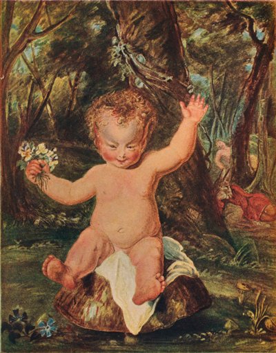Puck, de un dibujo en acuarela de Stoddart, después de Reynolds, 1789, 1903 de Thomas Stothard