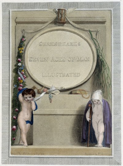 Shakespeare: Las siete edades del hombre, frontispicio de Thomas Stothard