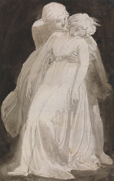 Solicitud: Un hombre sostiene a una mujer que se desmaya de Thomas Stothard
