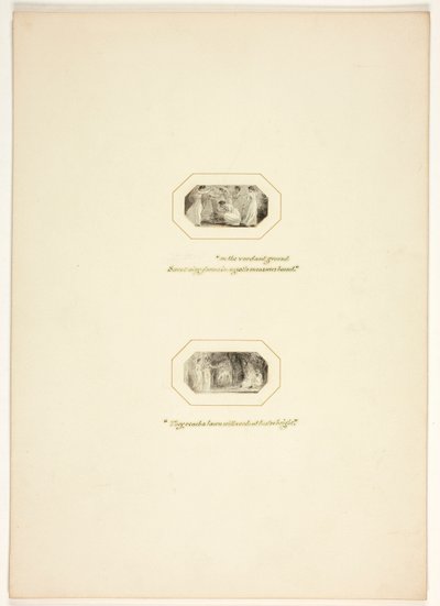 Studie für eine Platte aus The Task de Thomas Stothard