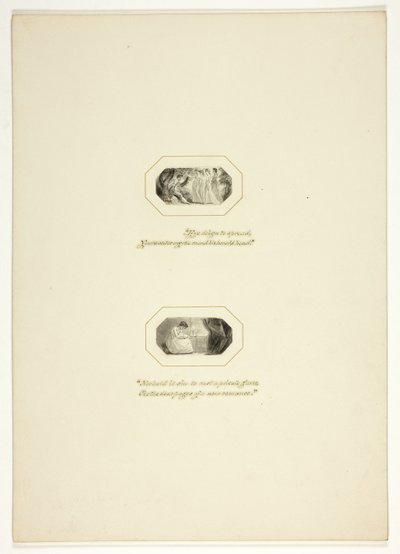 Estudio para una placa de Los triunfos del temperamento, en el Pocket Book de compromisos reales de 1796 de Thomas Stothard