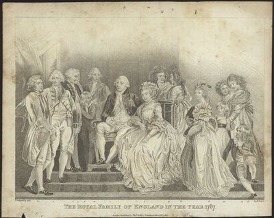 La familia real de Inglaterra en el año 1787 de Thomas Stothard