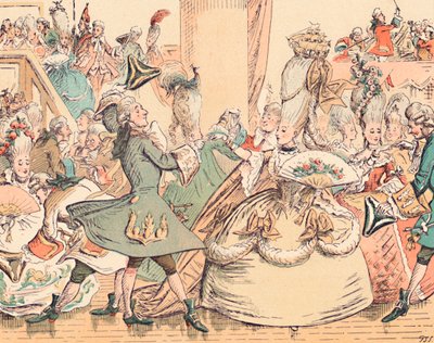 Un baile de corte en el siglo XVIII, c1884 de Thomas Strong Seccombe