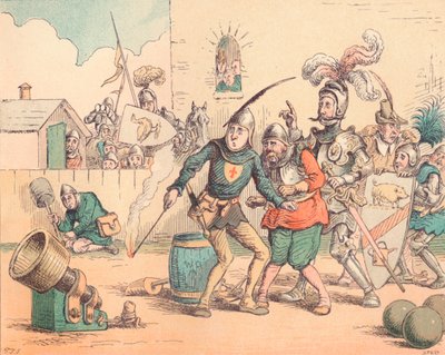 La introducción de la artillería, c1884 de Thomas Strong Seccombe