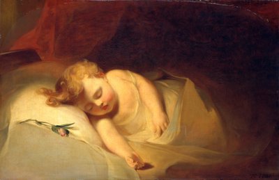 Niño dormido La rosa, 1841 de Thomas Sully