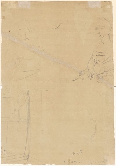 Estudios de figuras (verso) de Thomas Sully