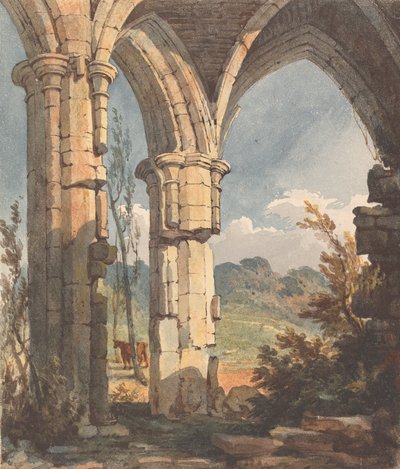 Paisaje mirando a través de un arco en ruinas de Thomas Sully