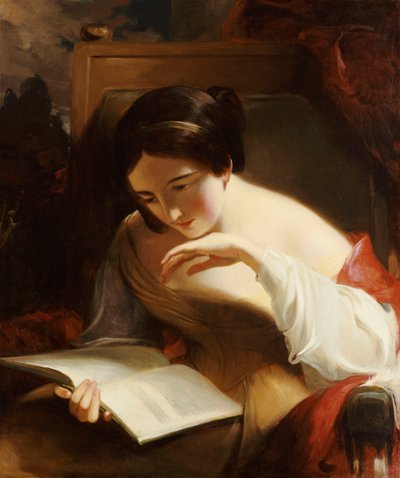 Retrato de una Niña Leyendo, 1842 de Thomas Sully