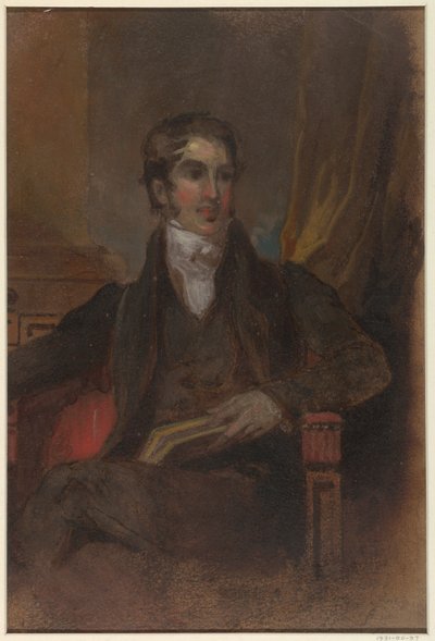 Estudio para "Retrato de James Cornell Biddle," Museo de Bellas Artes, Houston, TX de Thomas Sully