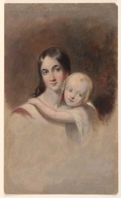 Estudio para "Retrato de la Sra. James Robb y sus tres hijos", Museo de Arte del Sur de Ogden, Nueva Orleans, LA de Thomas Sully