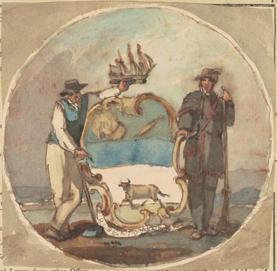 Estudio para "El Gran Sello del Estado de Delaware" de Thomas Sully
