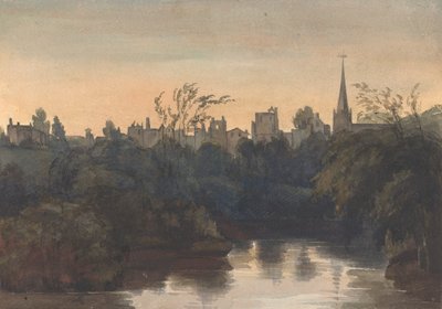 Escena urbana en el río de Thomas Sully