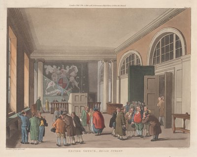 Oficina de impuestos, Broad Street, 1 de febrero de 1810 de Thomas Sutherland