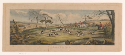 Manada de beagles caza una liebre Caza de liebres (título sobre el objeto) de Thomas Sutherland