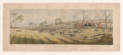 Manada de foxhounds caza un zorro Fox Hunting (título sobre el objeto) de Thomas Sutherland