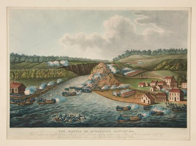 La batalla de Queenstown, 13 de octubre de 1813, publicada por J. Jenkins Martial Achievements de Thomas Sutherland