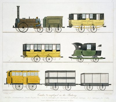 Coches empleados en el ferrocarril, placa 7 de 