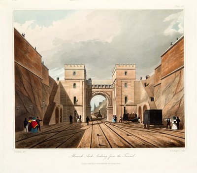Arco morisco, visto desde el túnel, 1831 de Thomas Talbot Bury
