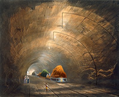 El túnel, Ferrocarril de Liverpool y Manchester, 1833 de Thomas Talbot Bury