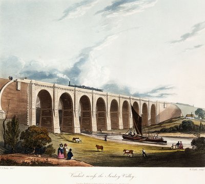 Viaducto sobre el Valle de Sankey, 1831 de Thomas Talbot Bury
