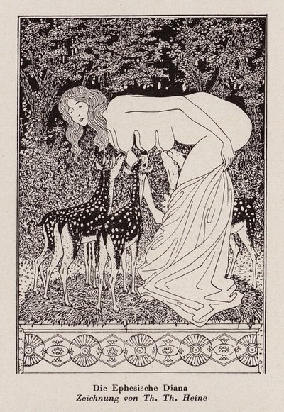 Diana de Éfeso (litografía) de Thomas Theodor Heine