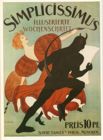 "Simplicissimus" / Thomas Theodor Heine / Litografía en color, 1919 de Thomas Theodor Heine