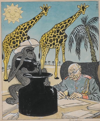 Las colonias no pueden florecer bajo el gobierno alemán, porque la tinta se seca..., 1903 de Thomas Theodor Heine